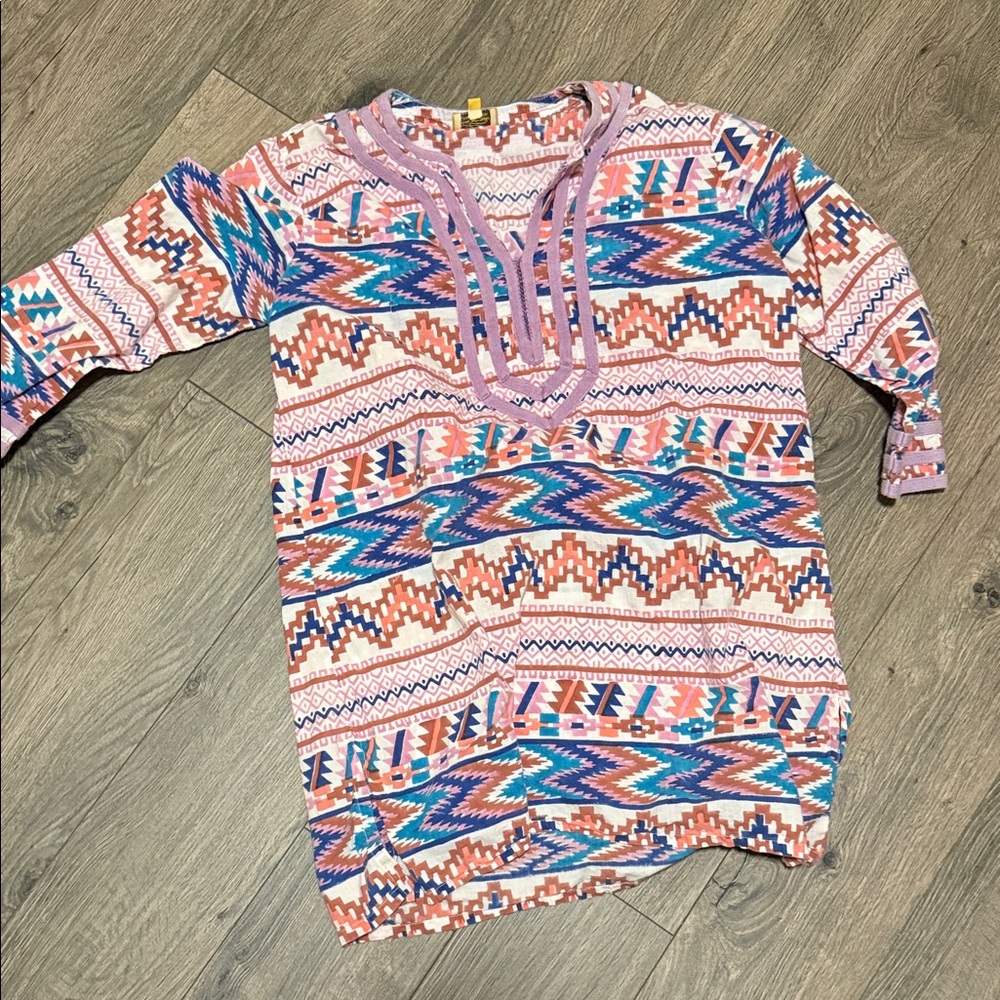 Roberta Roller Rabbit Multicolor Patterned Shirt - image 1